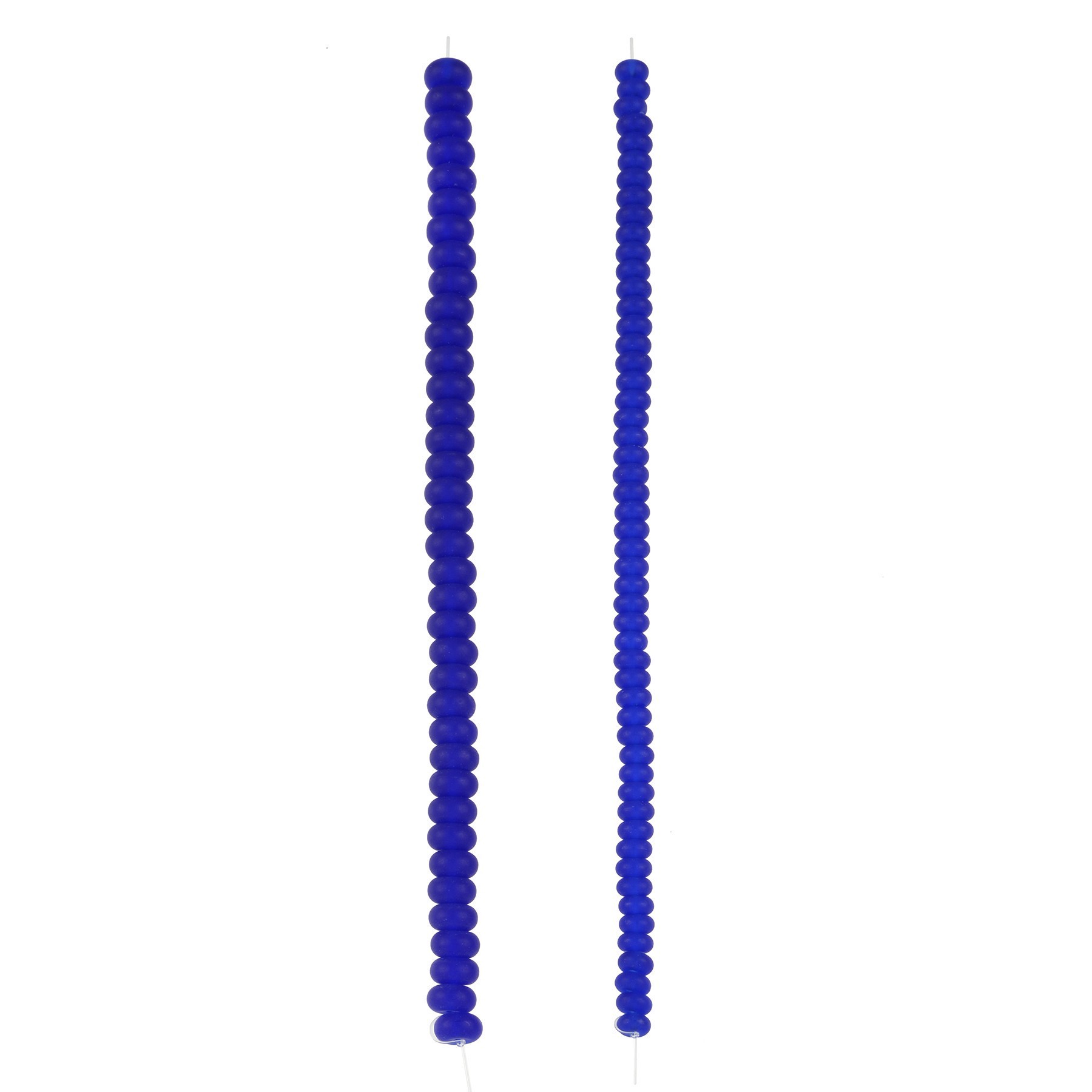 slide 3 of 3, Mixed Blue Matte Glass Rondelle Beads By Bead Landing, 5.5mm-7.5mm