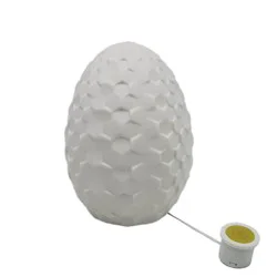 Holiday Home Easter LED Ceramic Egg - White