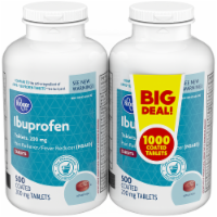 slide 1 of 1, Kroger Ibuprofen 200 Mg Pain Reliever / Fever Reducer Coated Tablets, 2 pk; 500 ct