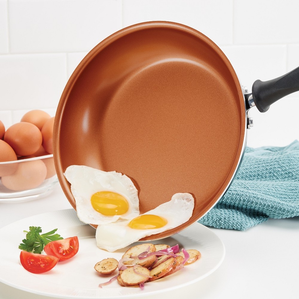 Farberware Reliance Pro 14pc Copper Ceramic Nonstick Cookware Set With  Prestige Tools Aqua : Target