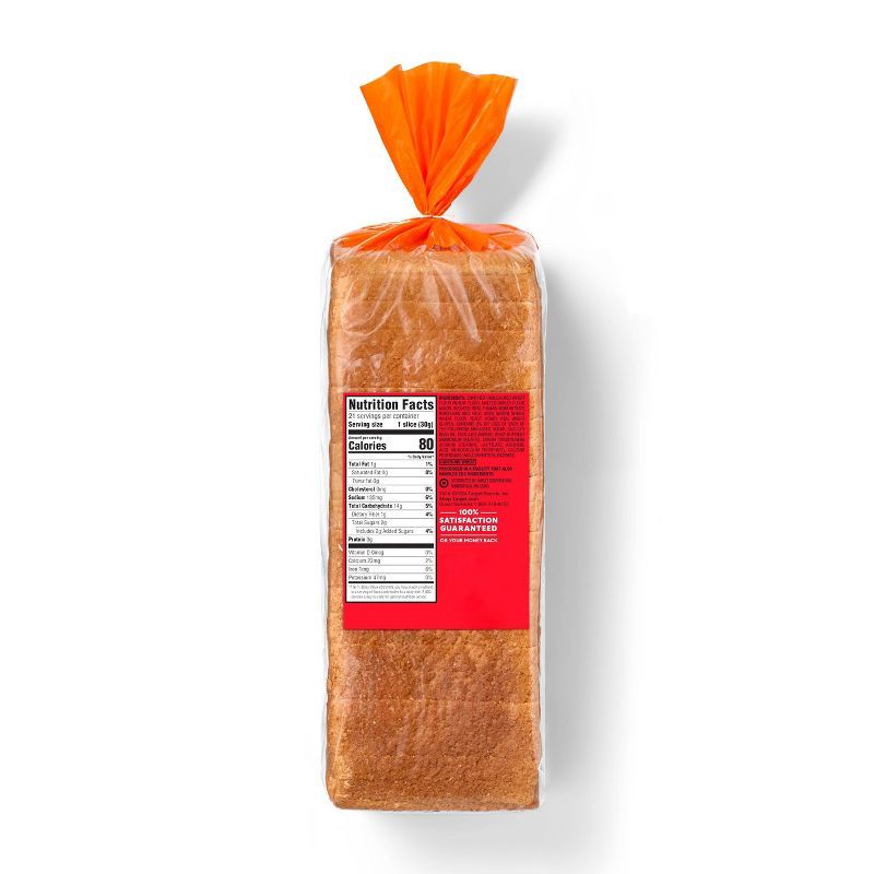 slide 2 of 3, Honey Wheat Sandwich Bread - 22.5oz - Market Pantry™, 22.5 oz