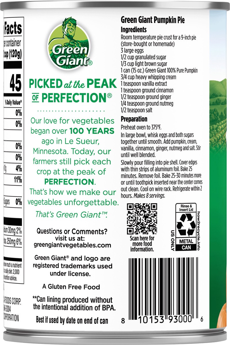 slide 8 of 8, Green Giant Pumpkin, 15 oz