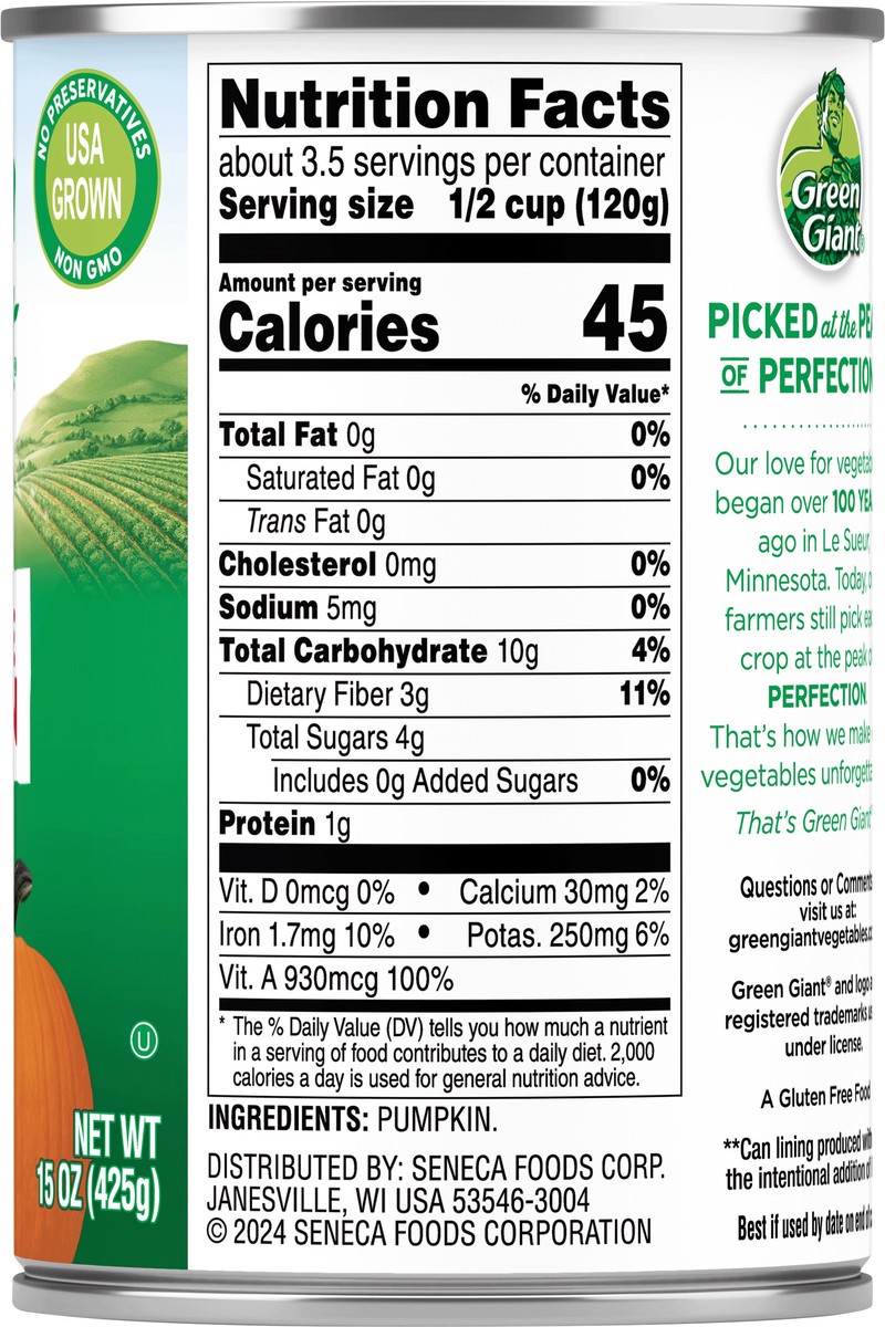 slide 7 of 8, Green Giant Pumpkin, 15 oz