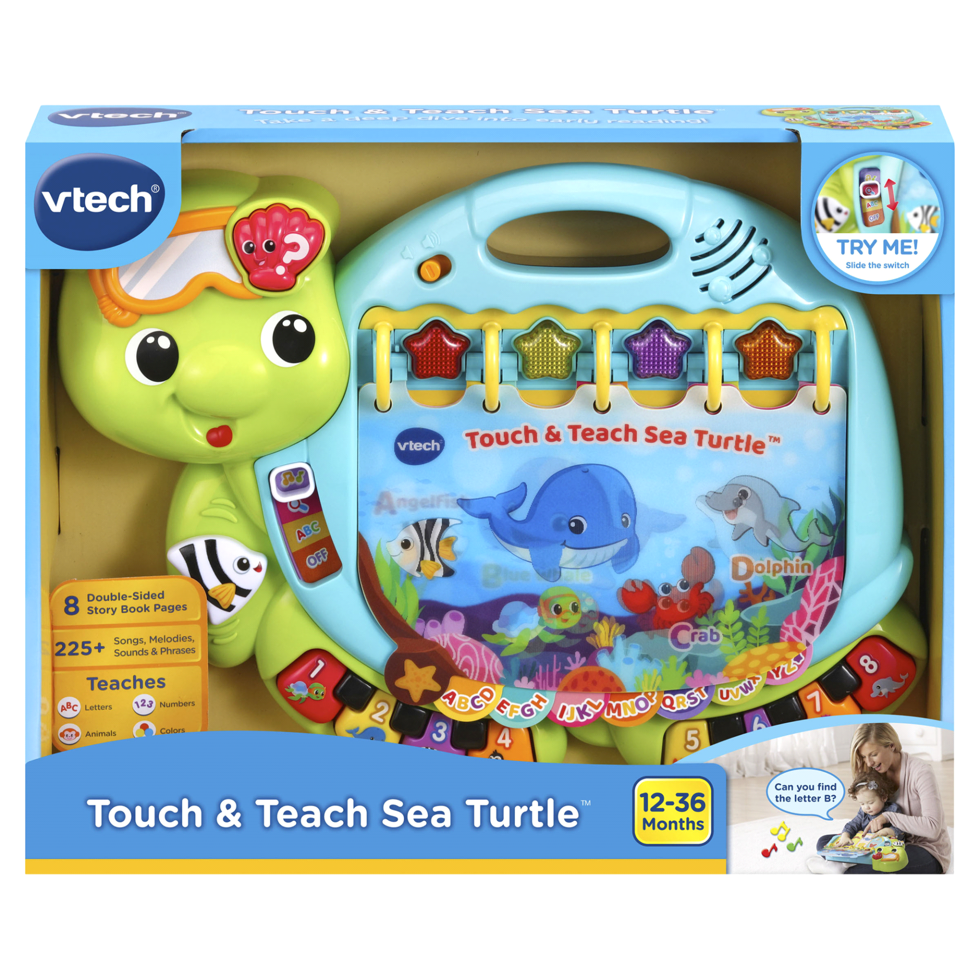 slide 1 of 9, VTech Touch & Teach Sea Turtle, 1 ct