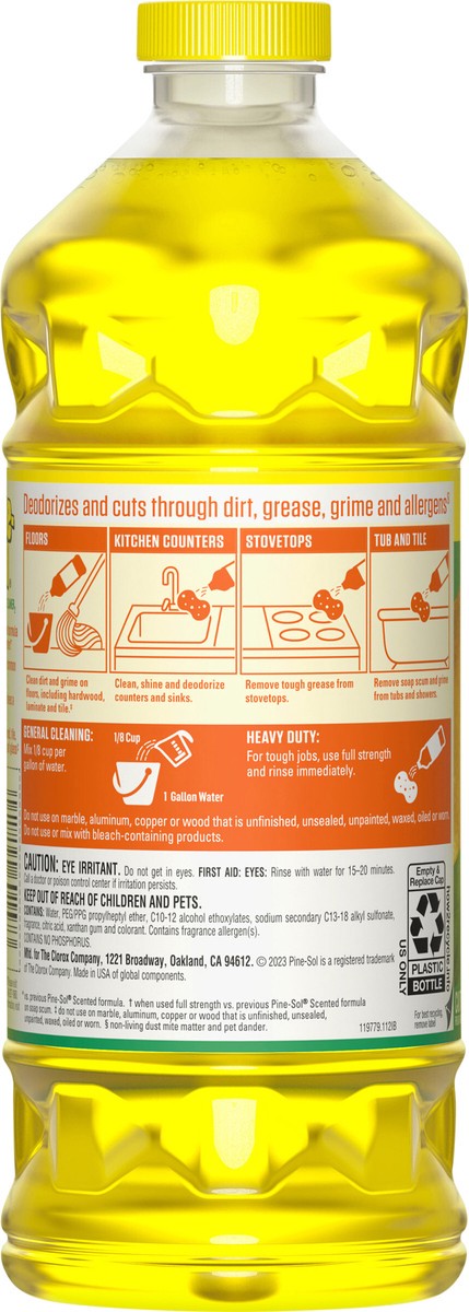 slide 9 of 10, Pine-Sol Pine Sol Cleaner Lemon 48fo Citric Acid Formula, 48 fl oz