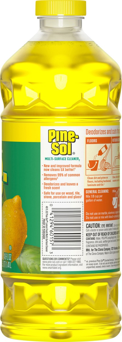 slide 6 of 10, Pine-Sol Pine Sol Cleaner Lemon 48fo Citric Acid Formula, 48 fl oz