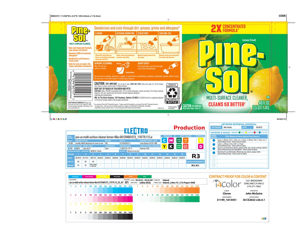 slide 8 of 10, Pine-Sol Pine Sol Cleaner Lemon 48fo Citric Acid Formula, 48 fl oz