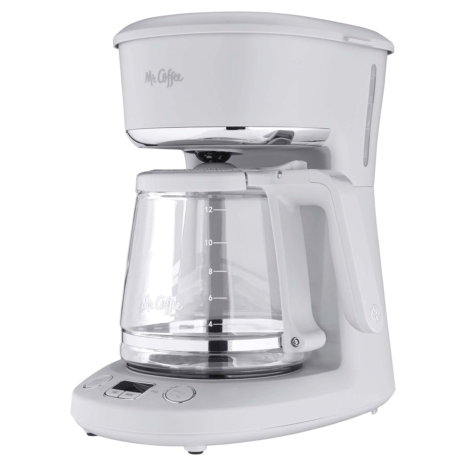 slide 1 of 1, Mr. Coffee Programmable 12-Cup Coffee Maker - Pewter, 1 ct