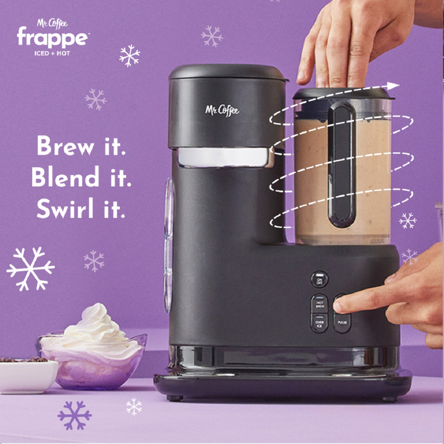 slide 3 of 7, Mr Coffee Mr. Coffee Single-Serve Frappe Ice And Hot Coffee Maker And Blender, 1 ct