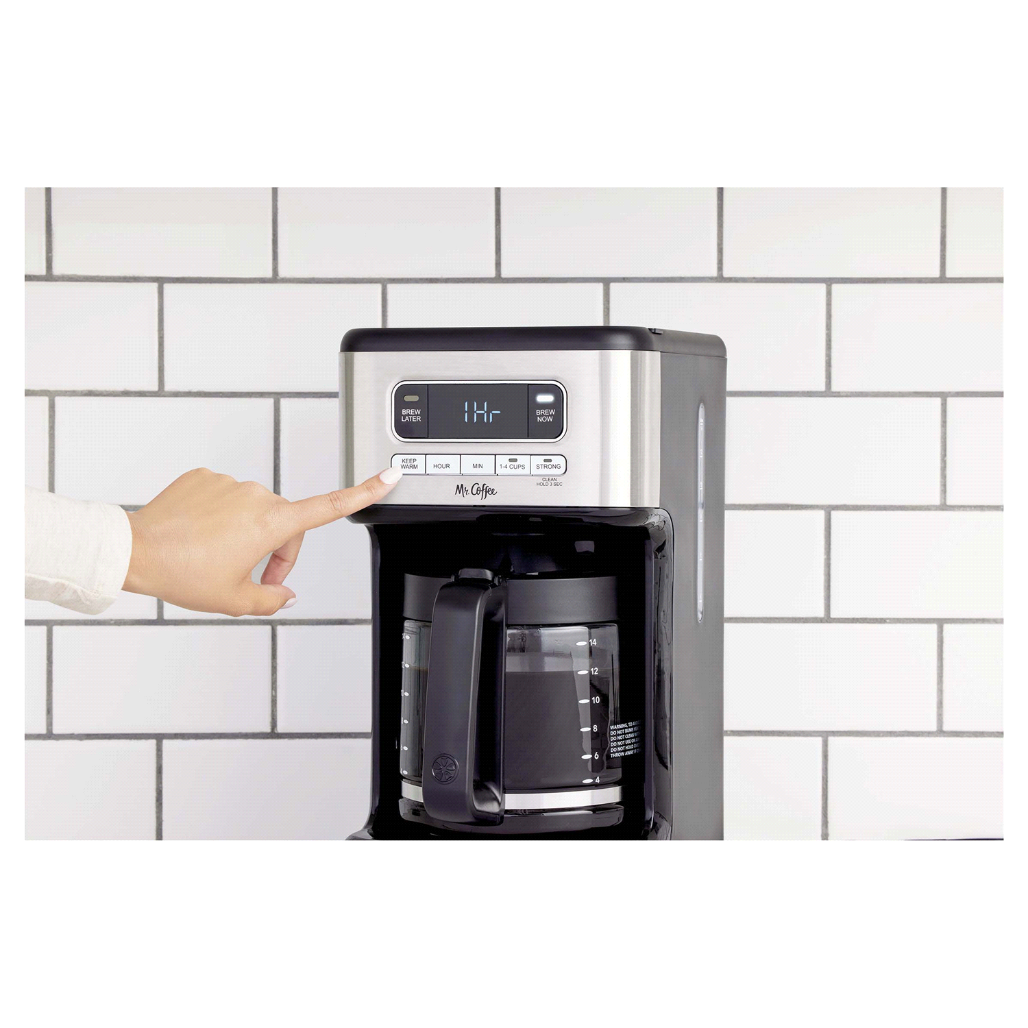 slide 4 of 4, Mr. Coffee 14 Cup Programmable XL Capacity Coffeemaker 1 ea, 1 ct