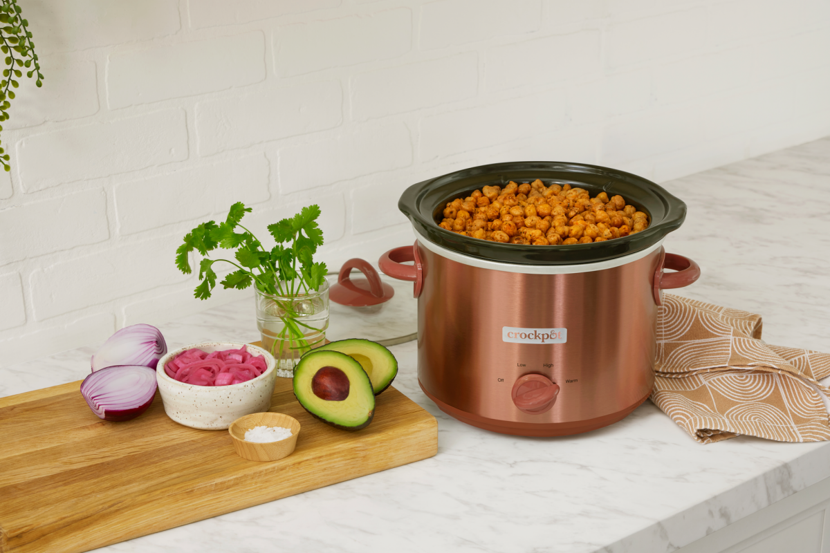 slide 3 of 5, Crock-Pot Crockpot Classic Slow Cooker Manual Control, Rose Copper, 3 qt