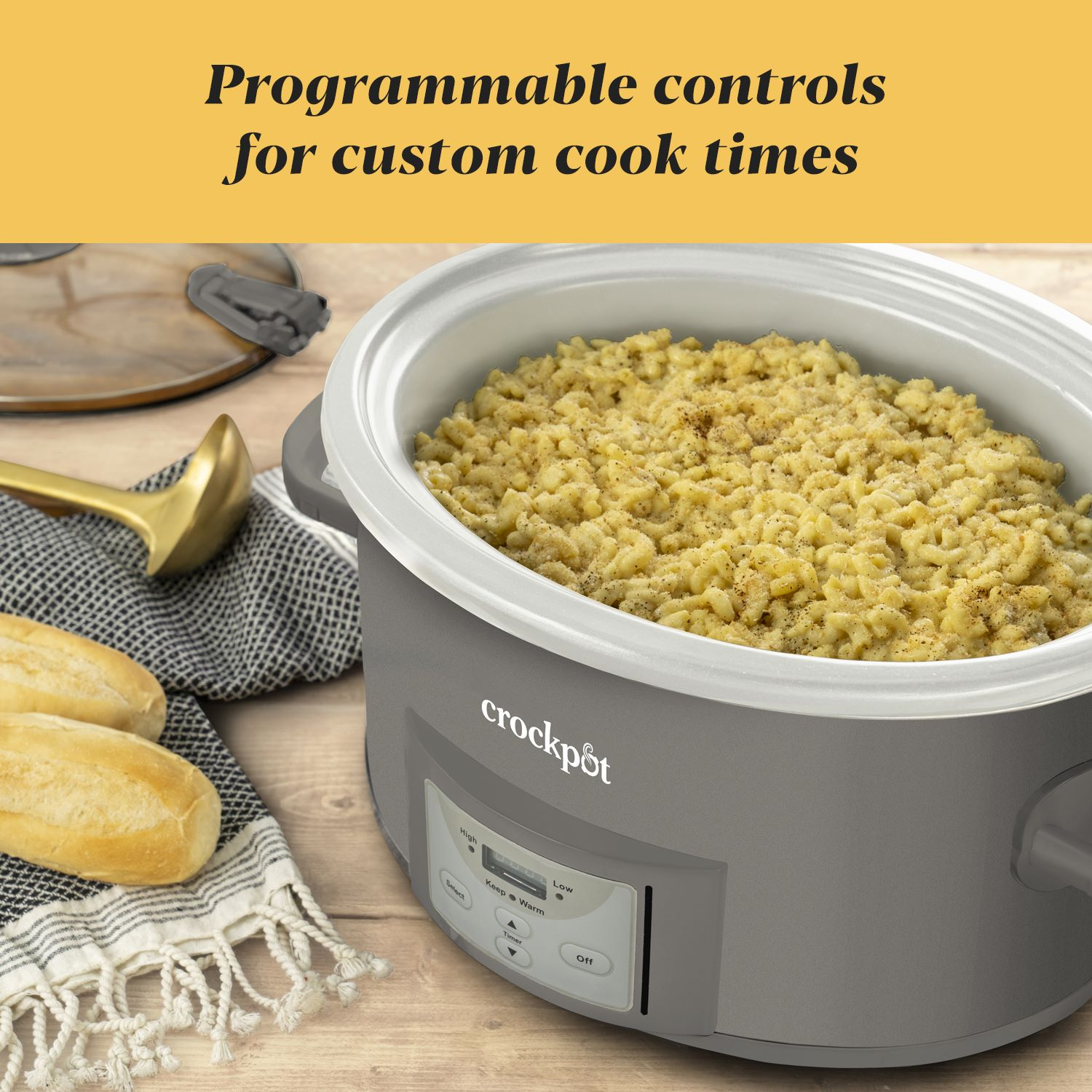 slide 5 of 6, Crock Pot Crockpot 7Qt Cook & Carry Programmable Grey, 7 qt