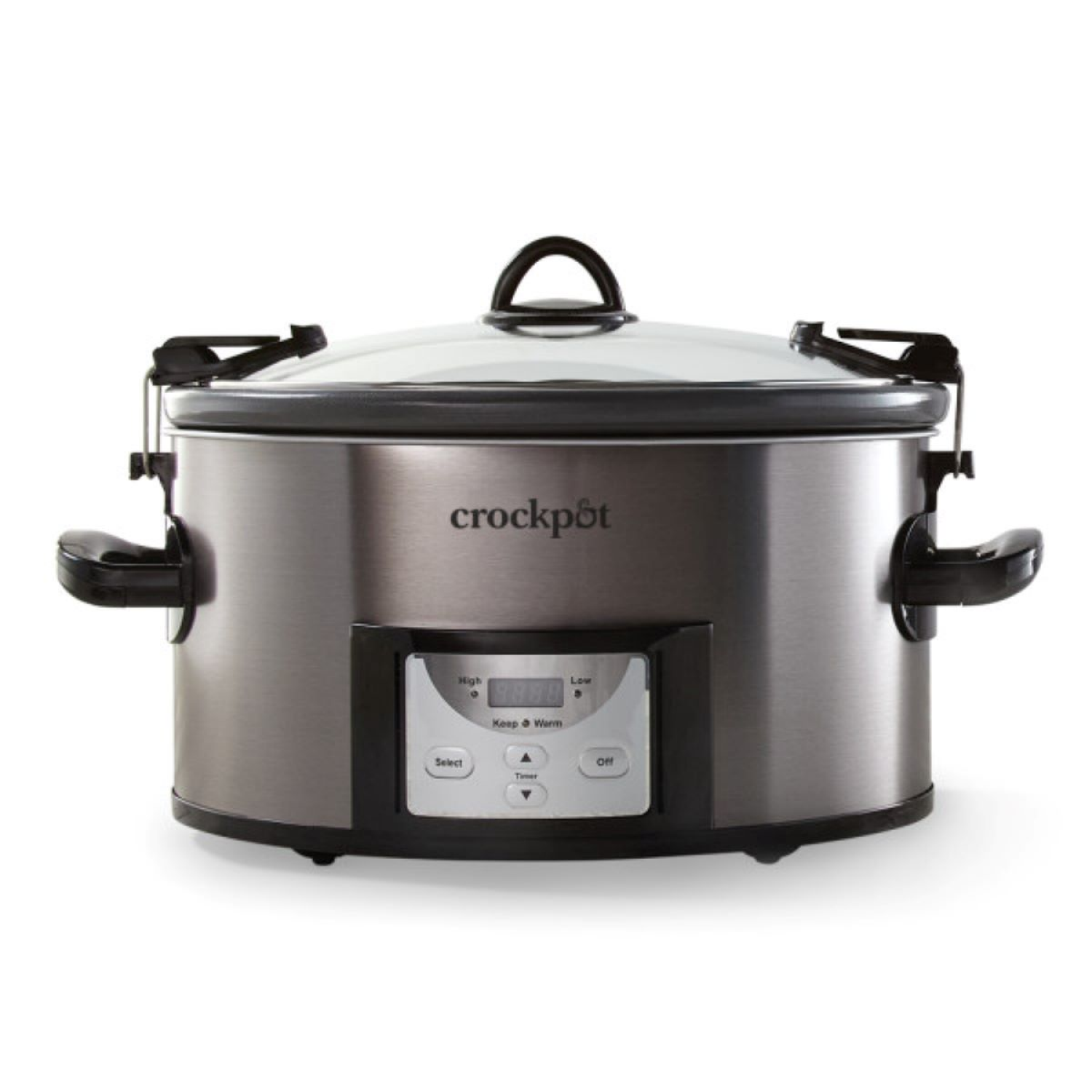 slide 1 of 5, Crock-Pot 7qt Cook & Carry Programmable Easy-Clean Slow Cooker Stainless Steel, 7 qt