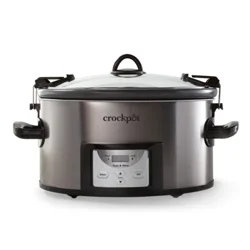 Crock-Pot 7qt Cook & Carry Programmable Easy-Clean Slow Cooker Stainless Steel