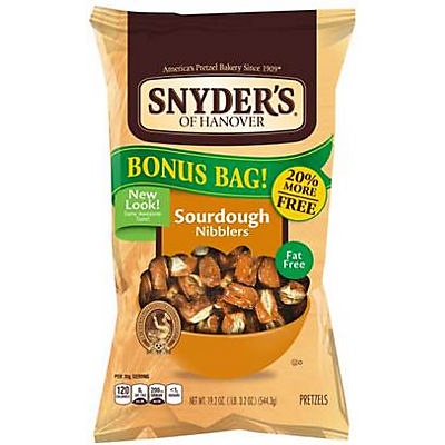 slide 1 of 1, Snyder's of Hanover Sourdough Nibblers, 19.2 oz