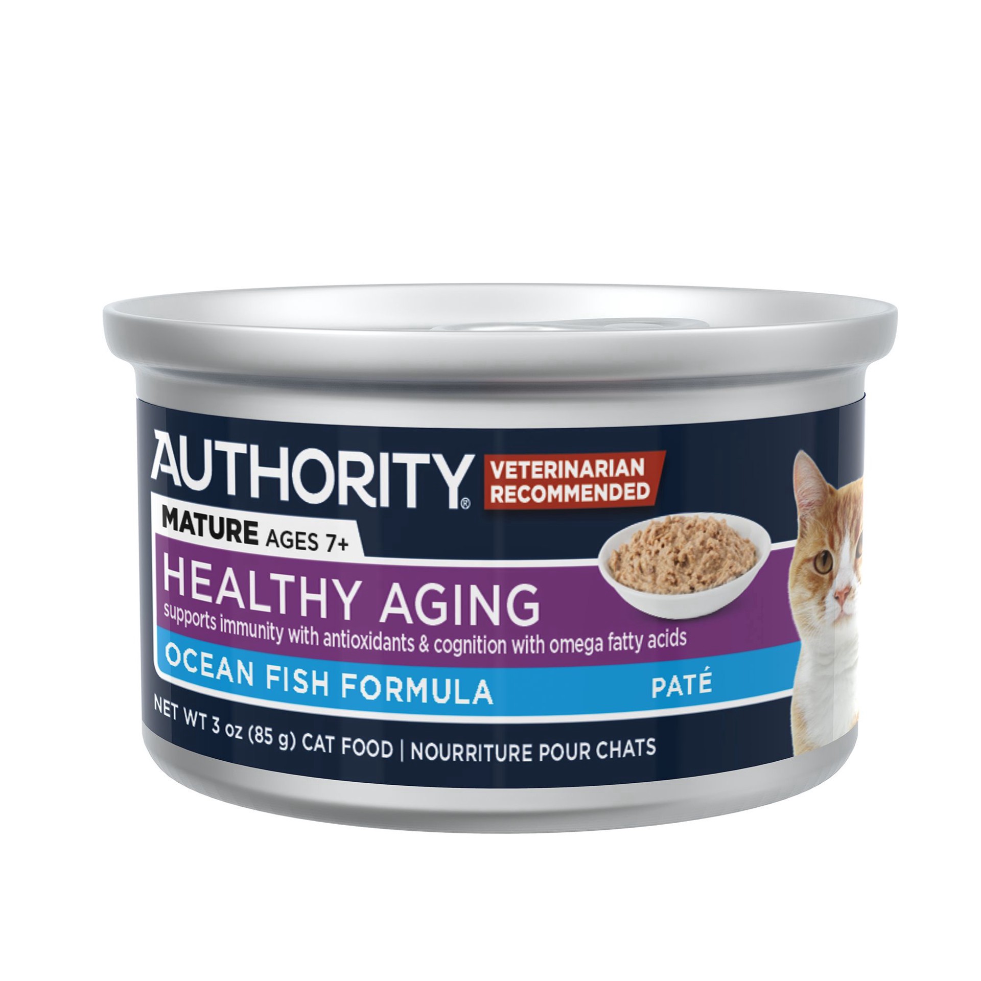 slide 1 of 1, Authority Healthy Aging Senior Wet Cat Food - Pate, 3 Oz., 3 oz