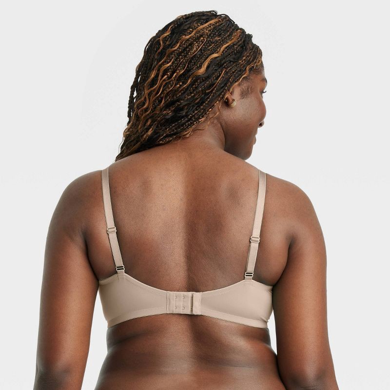 slide 5 of 5, Women's Lightly Lined Demi T-Shirt Bra - Auden™ Soft Beige 34B: Nylon Spandex Blend, Adjustable Straps, Underwire Support, 1 ct