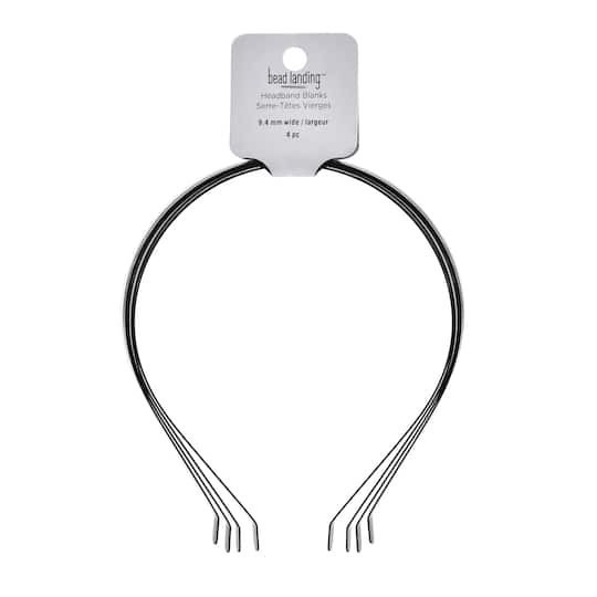 slide 1 of 3, 9.4mm Metal Headband Blanks, 4ct. By Bead Landing, 4 mm