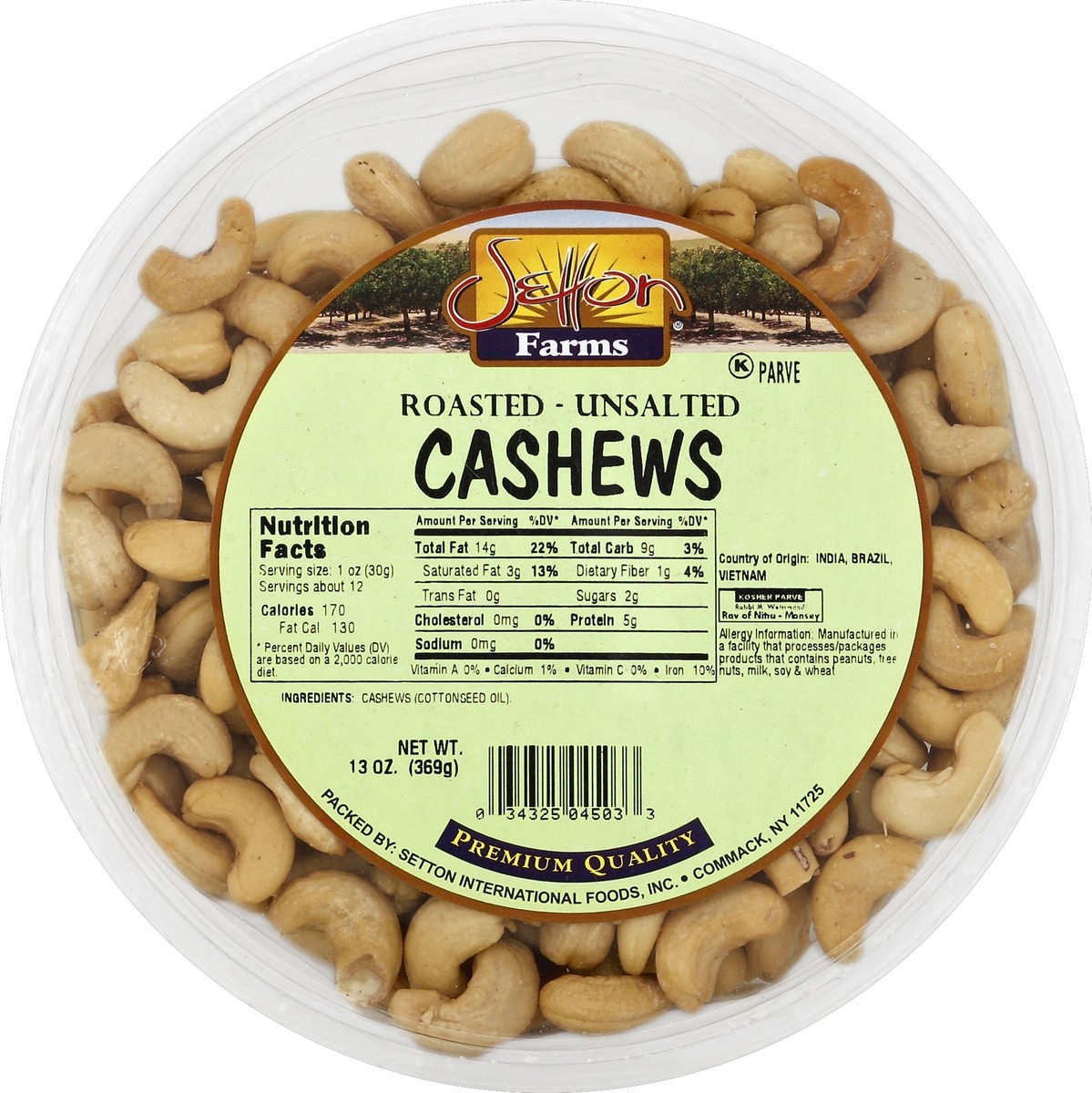 slide 3 of 3, Setton Farms Setton Cashews 13 oz, 13 oz