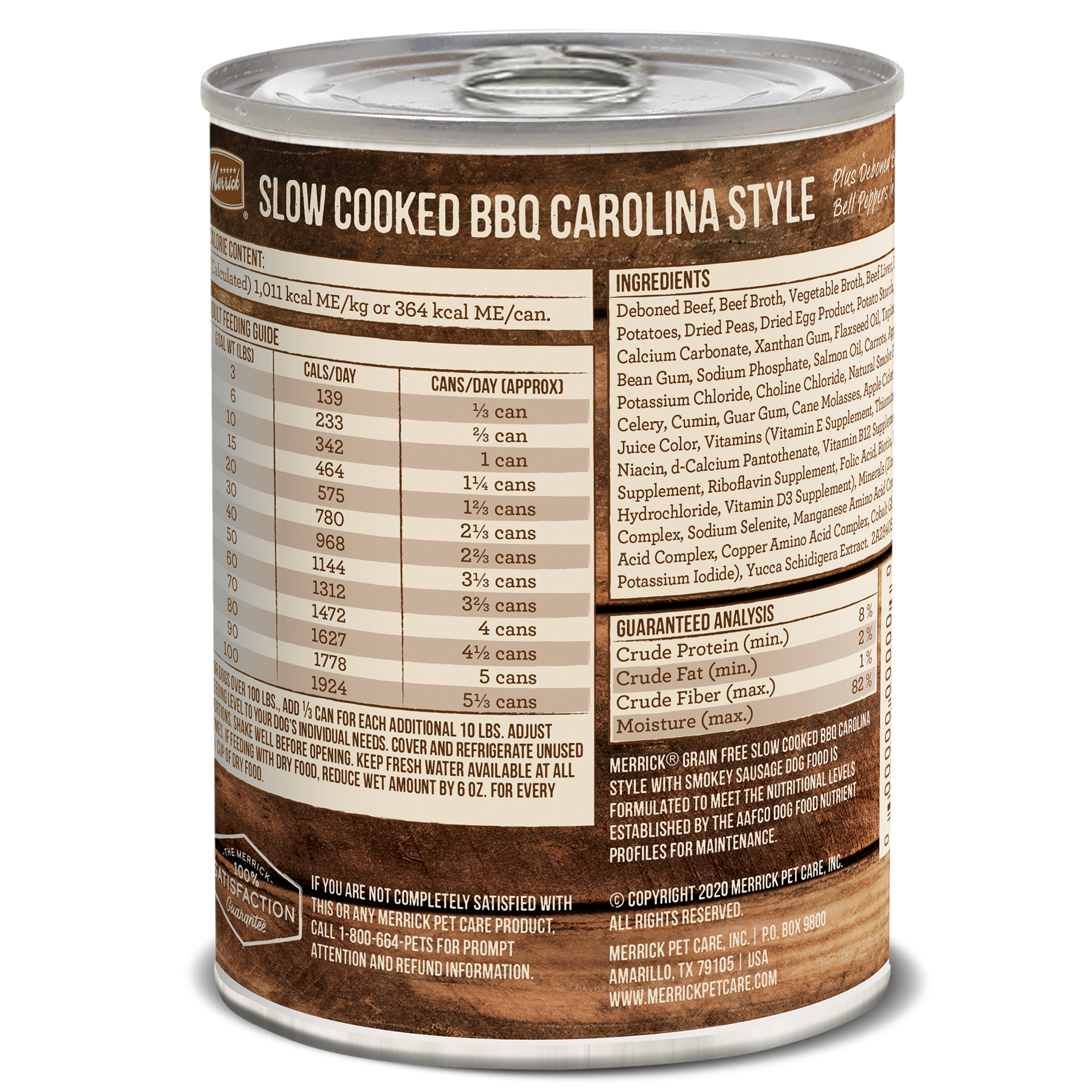 slide 3 of 3, Merrick Grain Free Wet Dog Food Slow-Cooked BBQ Carolina Style with Smokey Sausage - 12.7 oz Can, 1 ct