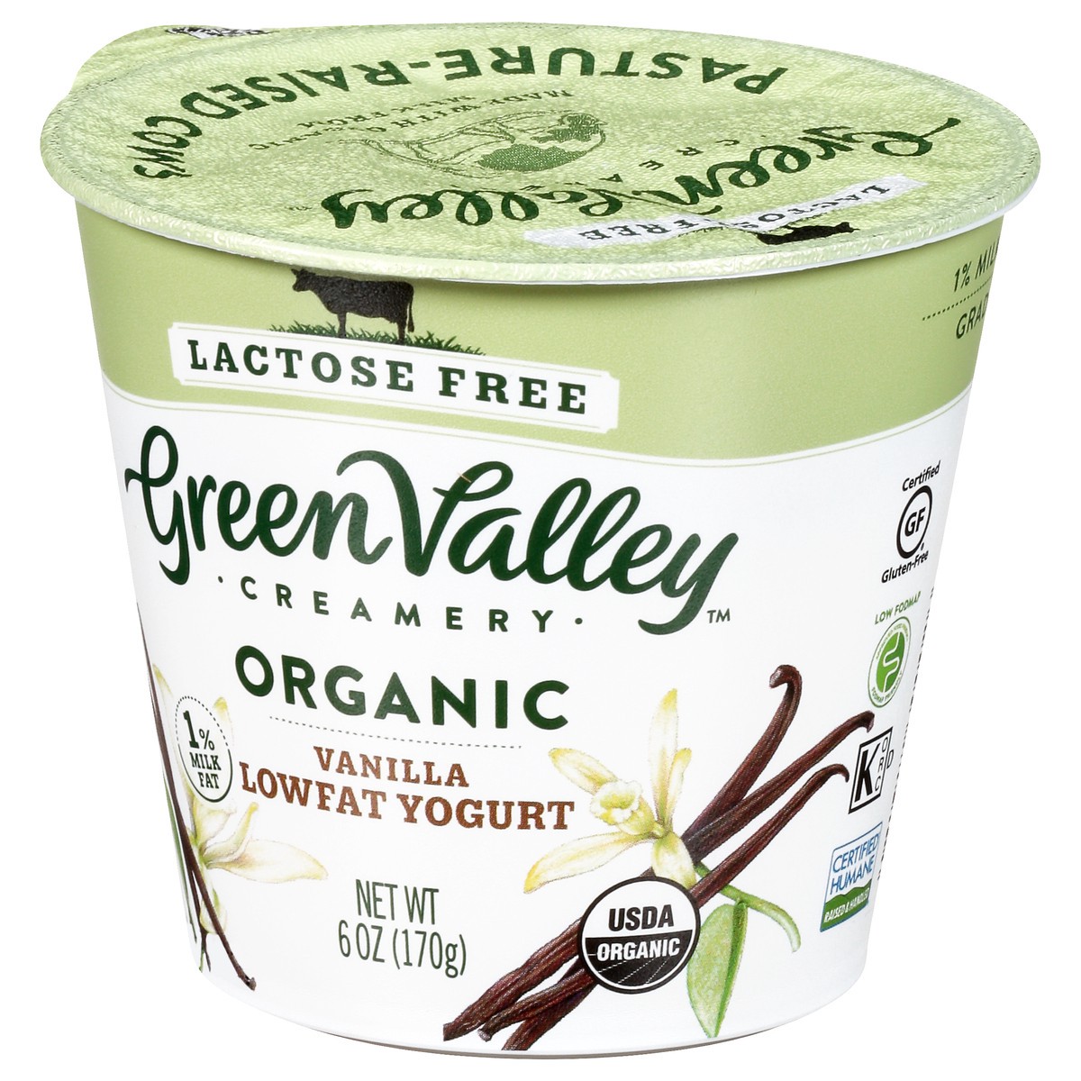 slide 6 of 10, Green Valley Organics Green Valley Vanilla Lactose Free, 6 oz