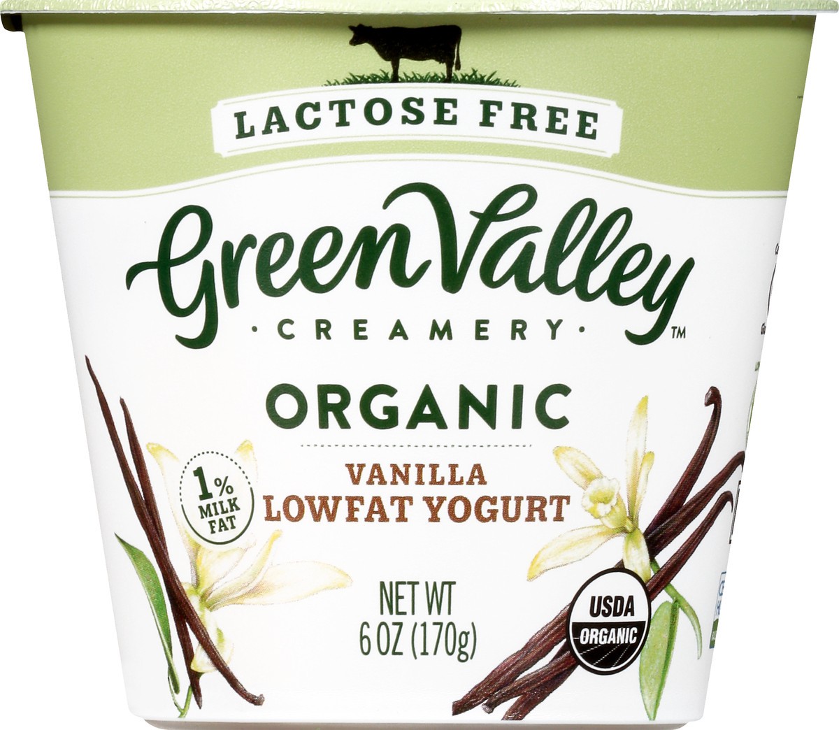 slide 10 of 10, Green Valley Organics Green Valley Vanilla Lactose Free, 6 oz