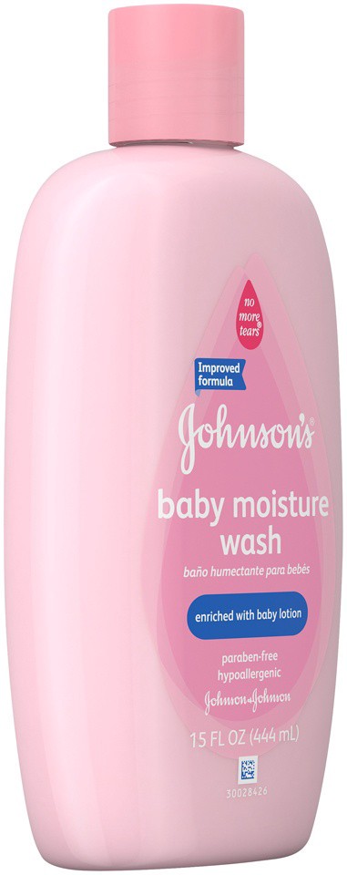 slide 3 of 6, Johnson's Moisture Care Wash With Lotion, 15 Oz., 15 fl oz