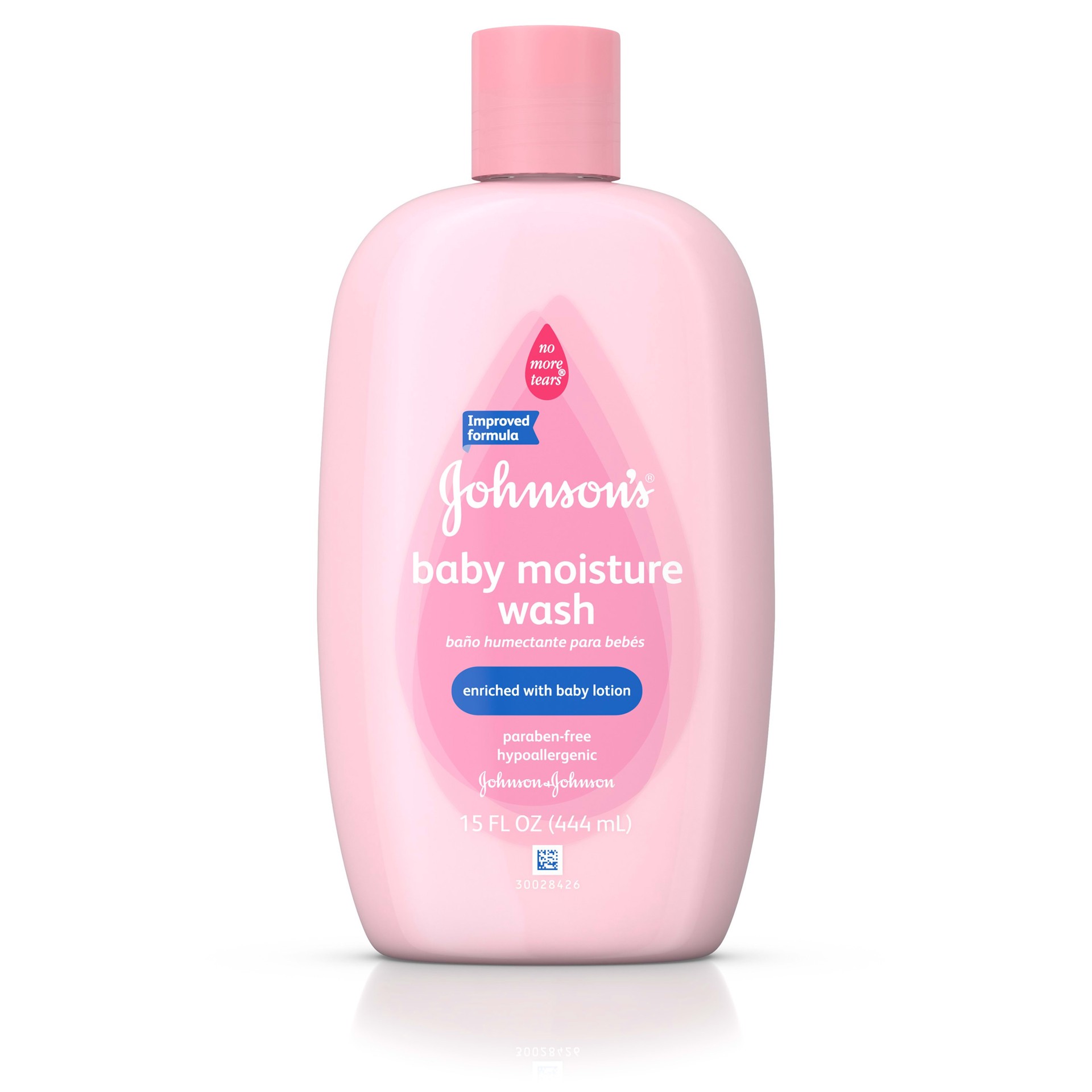 slide 1 of 6, Johnson's Moisture Care Wash With Lotion, 15 Oz., 15 fl oz