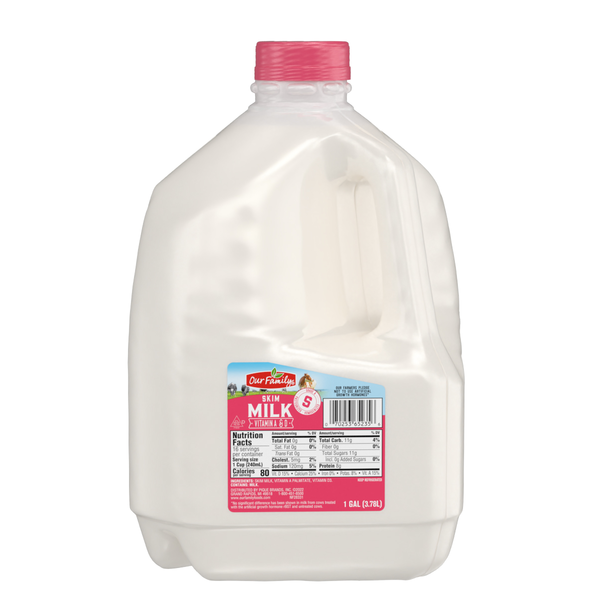 slide 1 of 1, Our Family Skim Milk, 1 gal