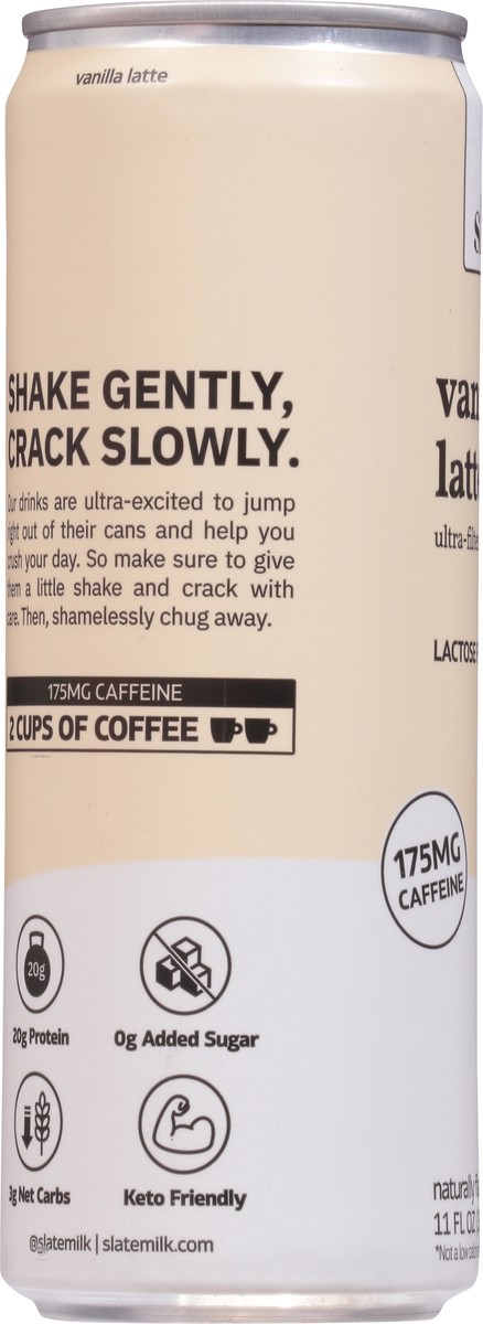 slide 12 of 13, Slate Vanilla Latte High Protein Iced Coffee 11oz, 11 fl oz