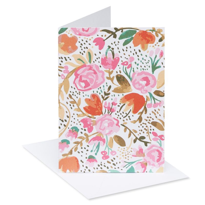 slide 2 of 6, 10ct Blank Cards with Envelopes, Floral - Spritz™, 10 ct