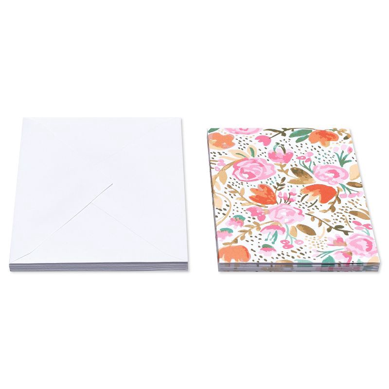 slide 4 of 6, 10ct Blank Cards with Envelopes, Floral - Spritz™, 10 ct