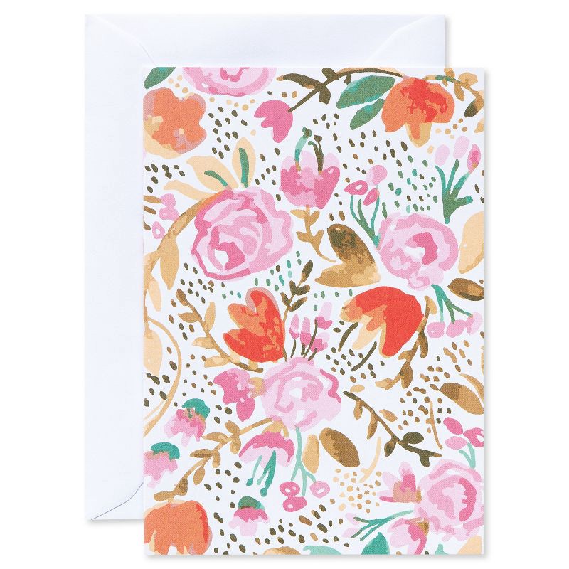 slide 1 of 6, 10ct Blank Cards with Envelopes, Floral - Spritz™, 10 ct