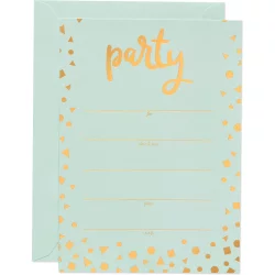 10ct Party Invitations Mint - Spritz