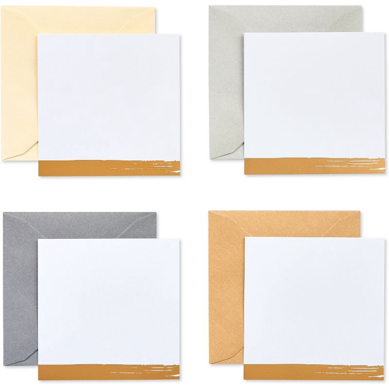 slide 1 of 6, Carlton Cards 12ct Blank Mini Note Cards Neutral Colors, 12 ct