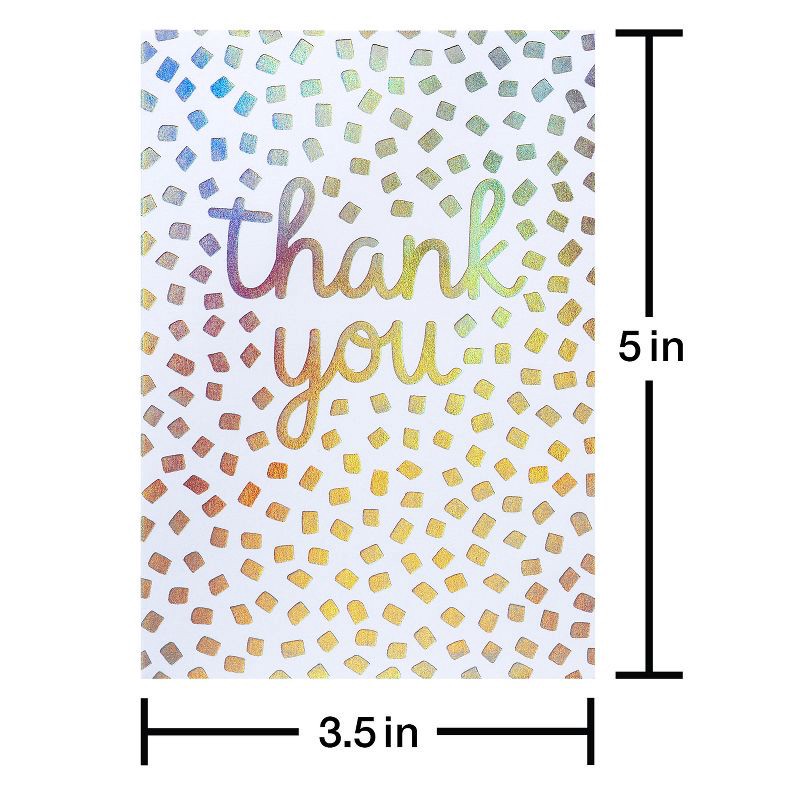 slide 6 of 6, 24ct Thank You Cards with Envelopes Confetti - Spritz, 24 ct