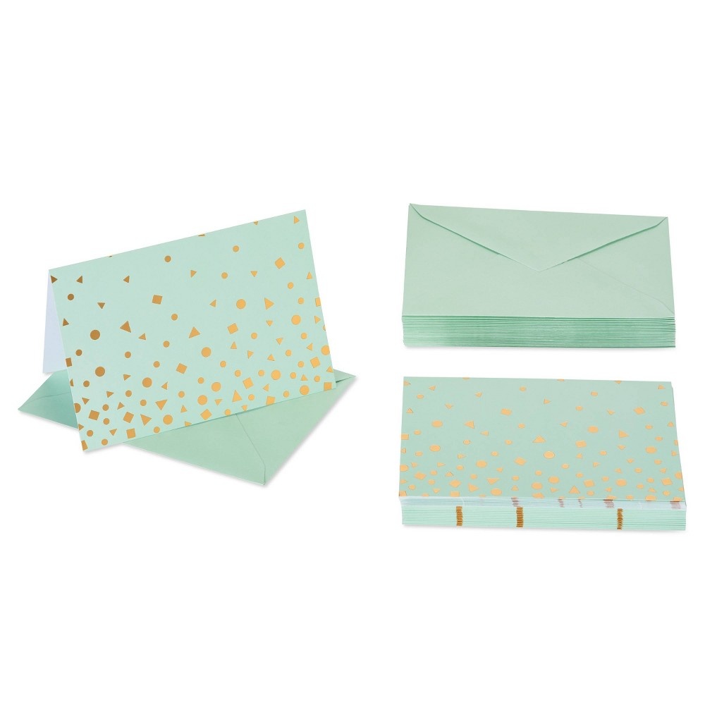 Blank Cards with Envelopes Golden Dots Spritz 24 ct Shipt