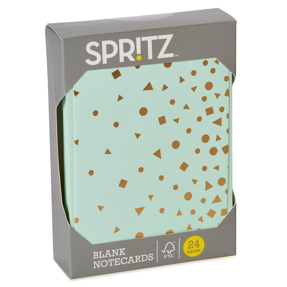 Blank Cards with Envelopes Golden Dots Spritz 24 ct Shipt