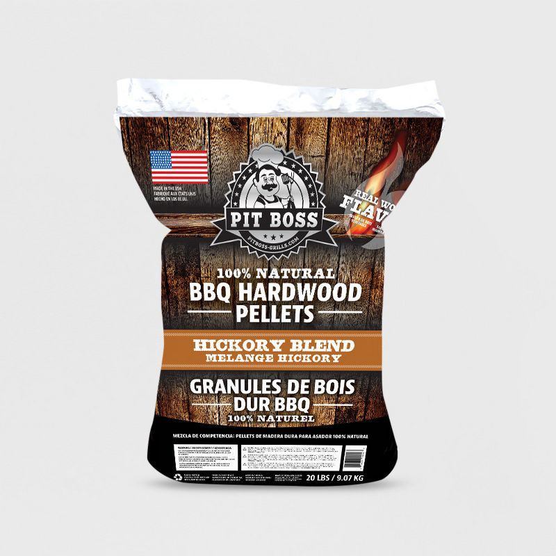 slide 1 of 1, Pit Boss Hickory Blend BBQ Hardwood Pellets - 20lb, 20 lb