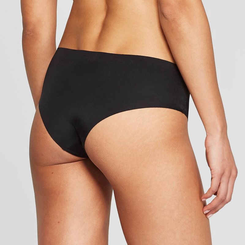 slide 2 of 2, Women's Invisible Edge Cheeky Underwear - Auden™ Black S: Seamless, Low Rise, Pull-On, Lightweight, Solid Pattern, 1 ct