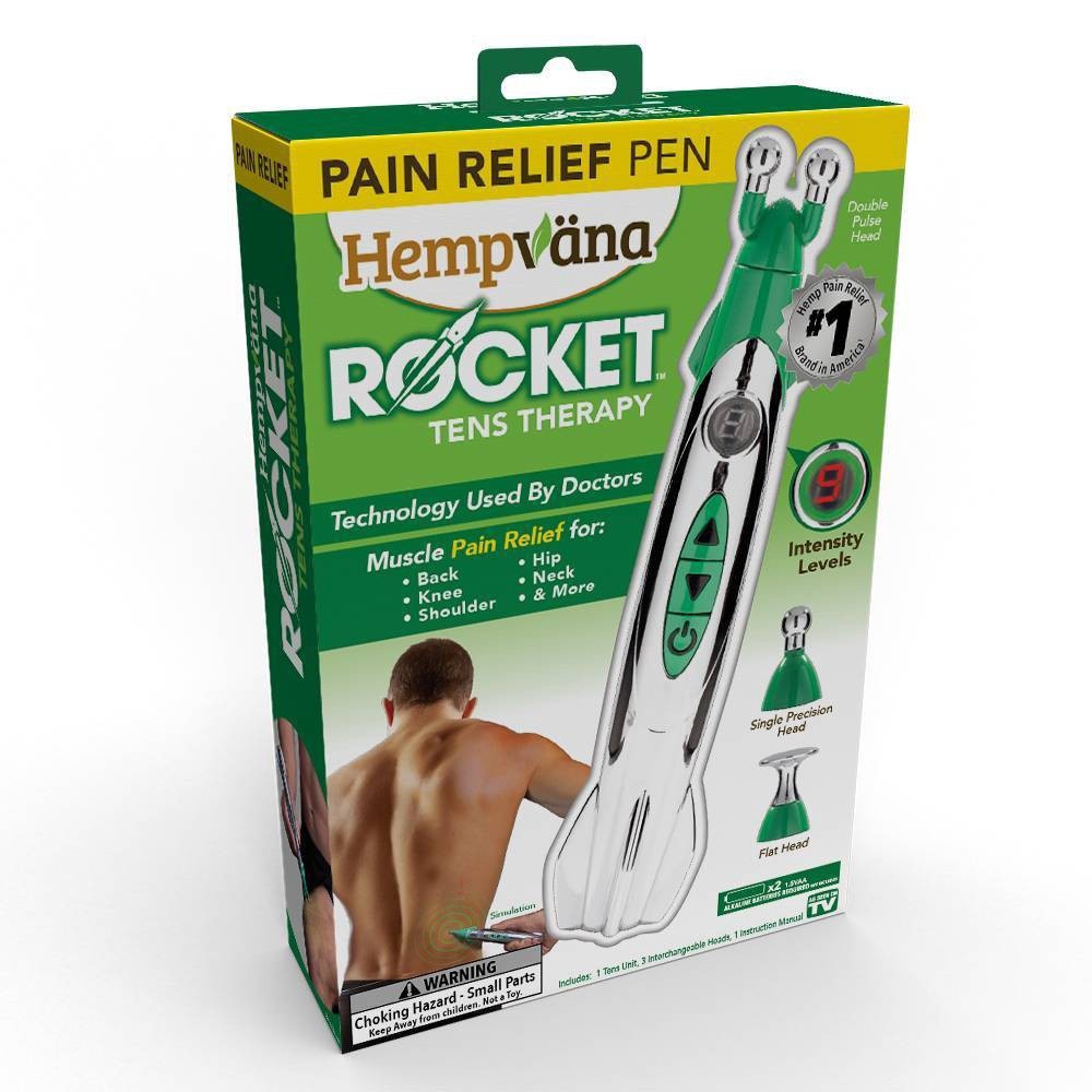 slide 1 of 9, As Seen on TV Hempvana Rocket Pain Relief Electronic Tens Therapy Pen, 1 ct