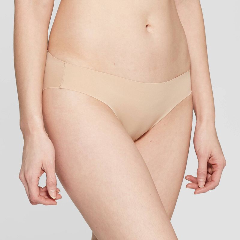 slide 1 of 2, Women's Invisible Edge Bikini Underwear - Auden™ Pearl Tan M, 1 ct