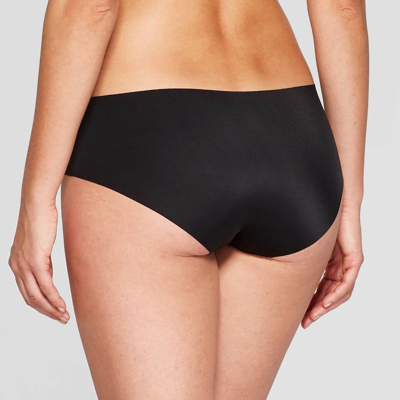 slide 2 of 2, Women's Invisible Edge Hipster Underwear - Auden™ Black XS: Seamless, No Show, Laser Cut, Midweight, Pull-On, Knit, 1 ct