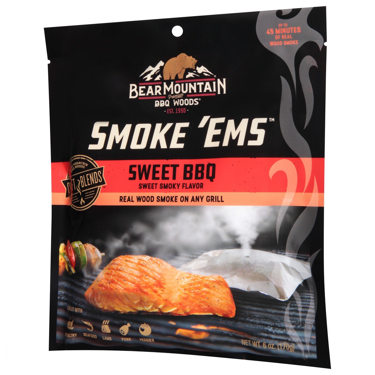 slide 2 of 9, Bear Mountain BBQ Woods Smoke 'Ems Sweet Smoky Flavor Sweet BBQ 6 oz, 6 oz