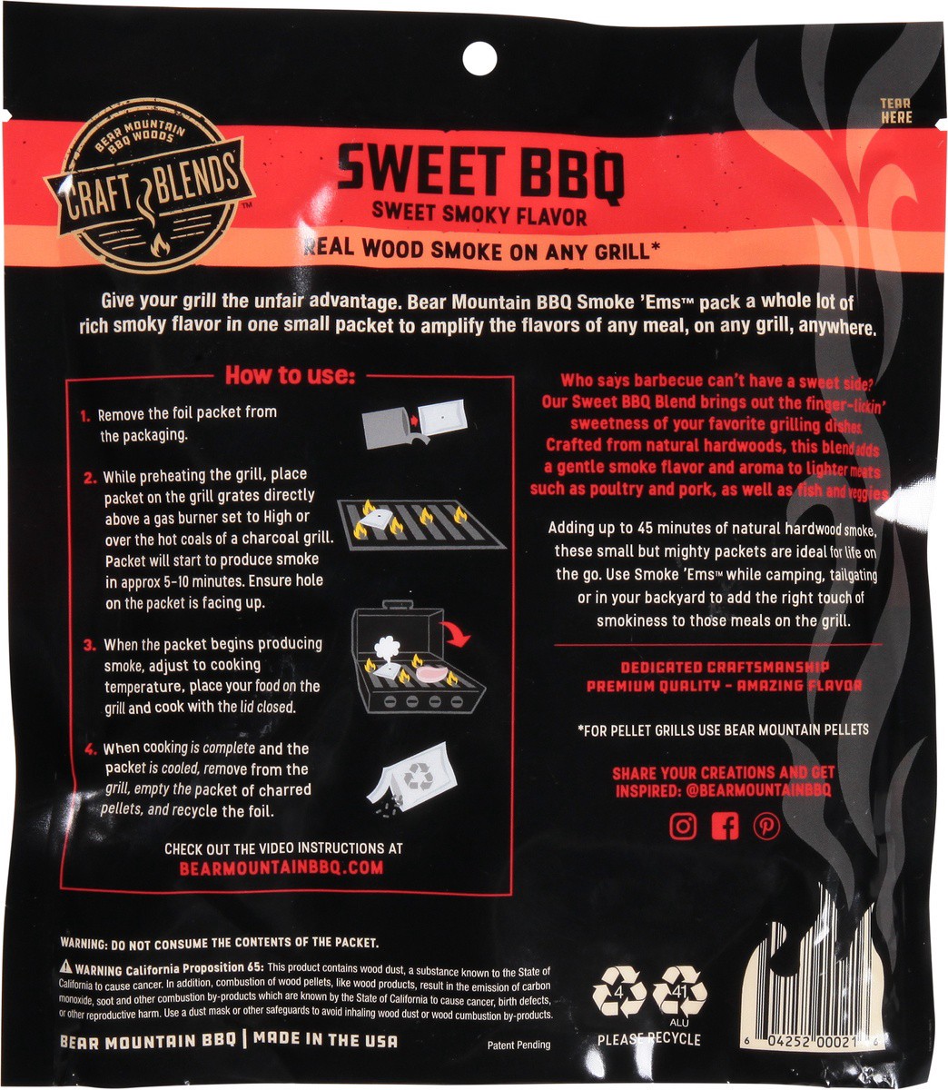 slide 8 of 9, Bear Mountain BBQ Woods Smoke 'Ems Sweet Smoky Flavor Sweet BBQ 6 oz, 6 oz