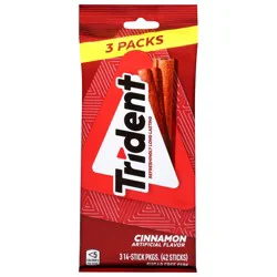 Trident Sugar Free Gum, Cinnamon, 3 Pk