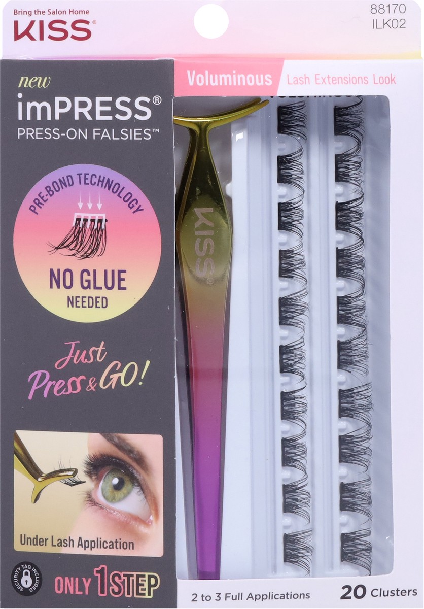 slide 6 of 9, imPRESS Press-On Falsies Voluminous Clusters 20 ea, 1 ct