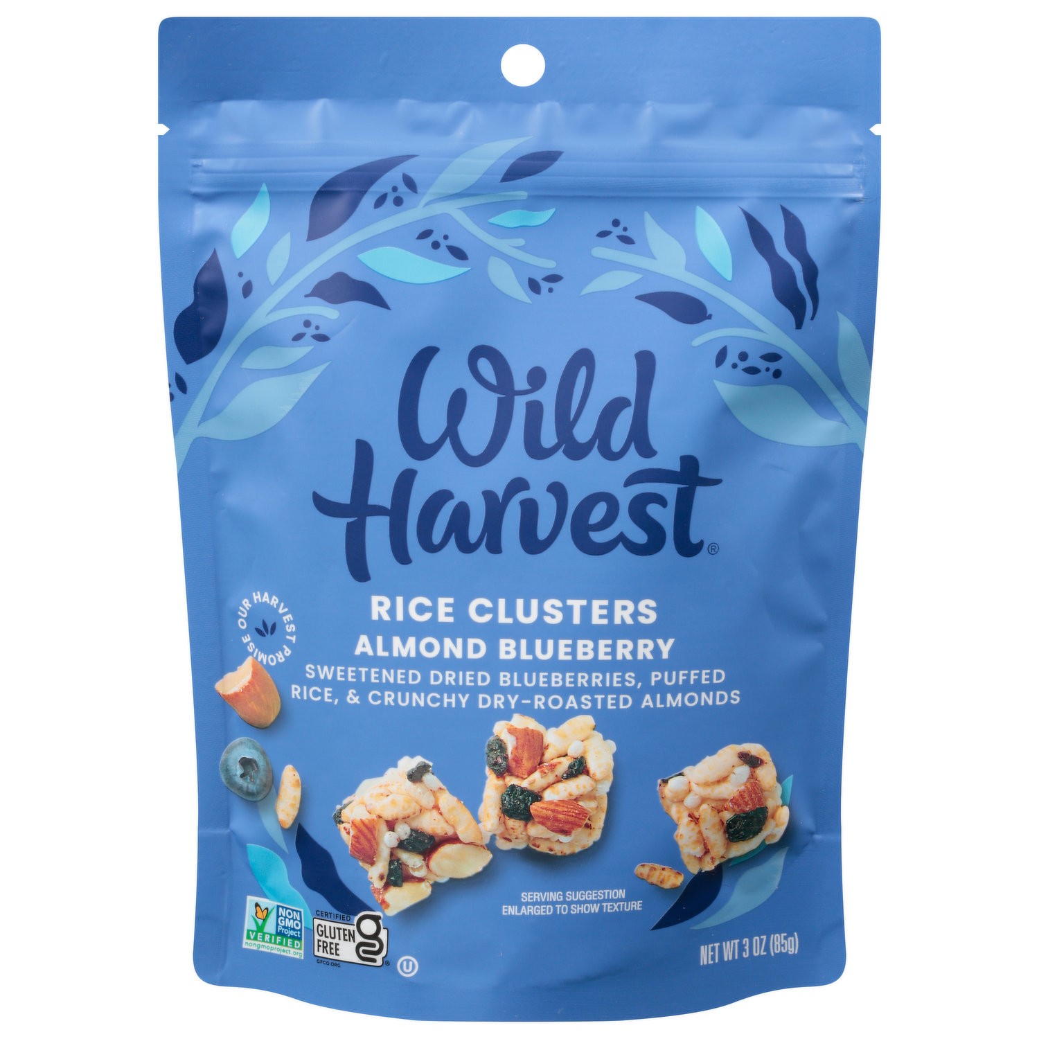 slide 1 of 1, Wild Harvest Rice Clusters, Almond Blueberry, 3 Ounce, 3 oz