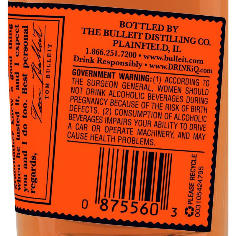 slide 7 of 9, Bulleit Bourbon Whiskey - 50ml Bottle, 50 ml