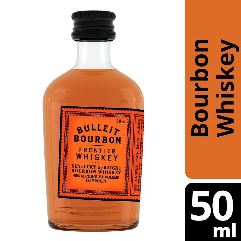 slide 1 of 8, Bulleit Bourbon Whiskey - 50ml Bottle, 50 ml